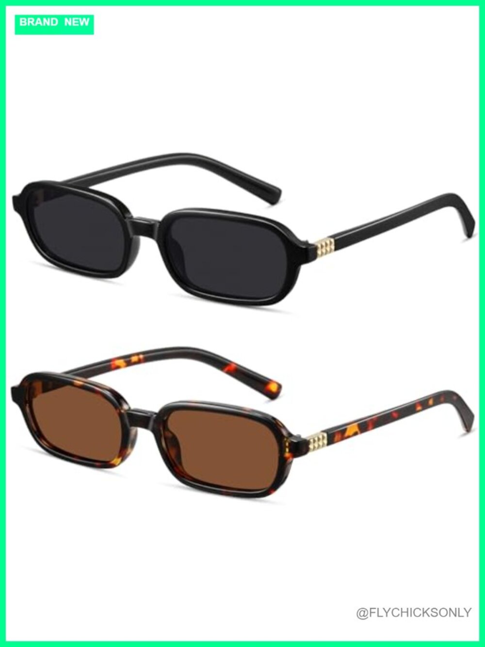 Retro Rectangle Sunglasses Women Men Trendy Vintage Small Square